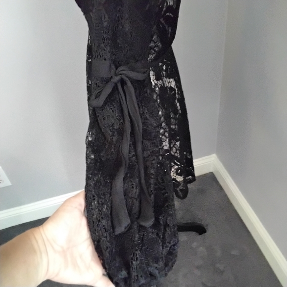 🎉 Host Pick 🎉 NWT Free People Black Lace Long Sleeve Dress - M - Picture 9 of 15